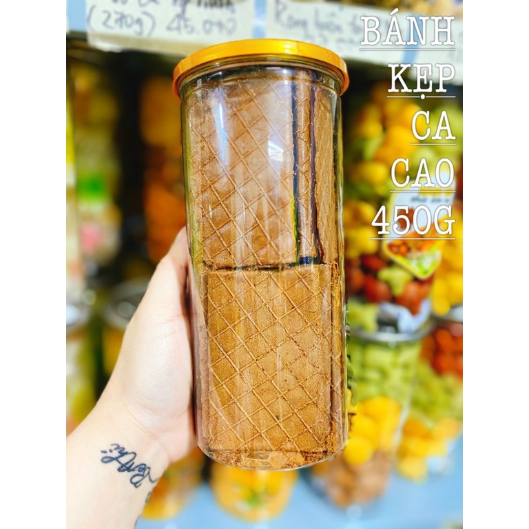 Bánh kẹp ca cao hũ 450gr