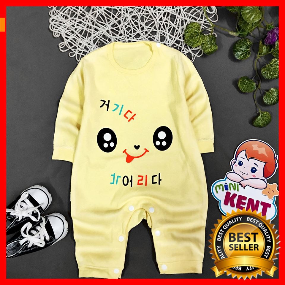 [Hàng Shop] Body bé trai / bé gái màu vàng mặt cười - Body thu đông - vải cotton dày áo ba lỗ bé trai màu trắng