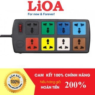 Ổ cắm điện LIOA, 10 lỗ cắm, có công tắc, 2000W, dây dài 3m/5m, mã: 4DN6S