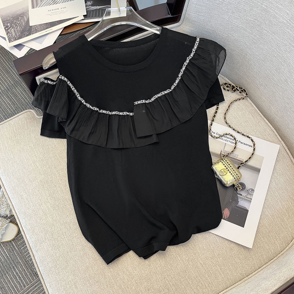 Áo Thun Tay Ngắn Thiết Kế Khoét Lỗ Nhỏ Nhắn Thời Trang Mùa Hè Mới Cho Nữ