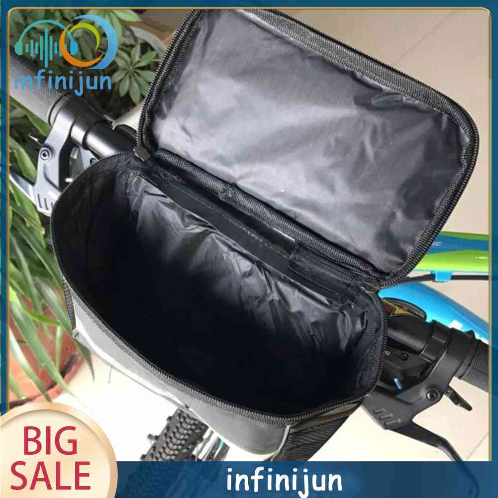 Túi Đựng Điện Thoại Định Vị Gắn Tay Lái Xe Đạp Kèm Dải Phản Quang