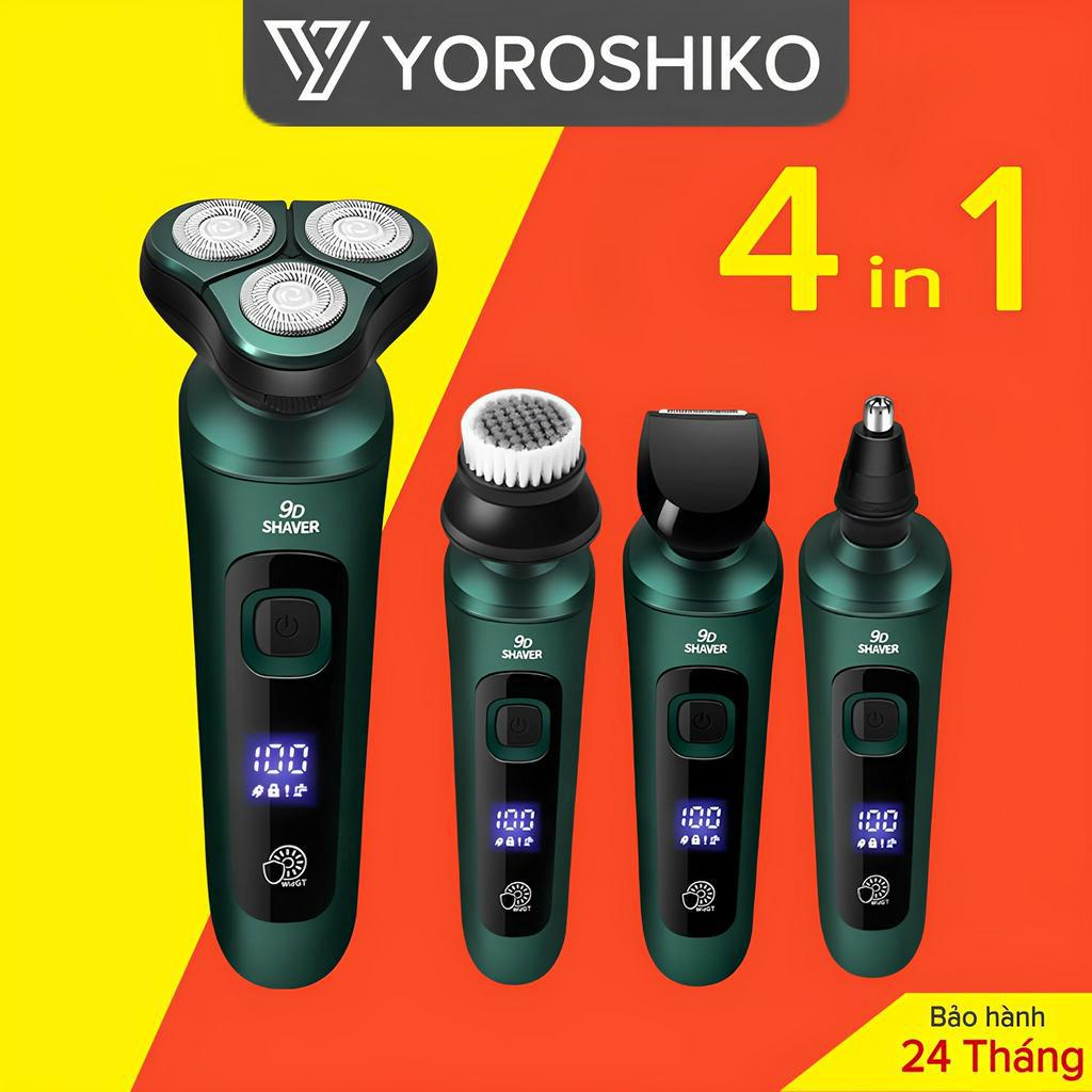 Máy cạo râu đa năng 4in1 hàng cao cấp kháng nước IP X7 hàng chính hãng Yoroshiko