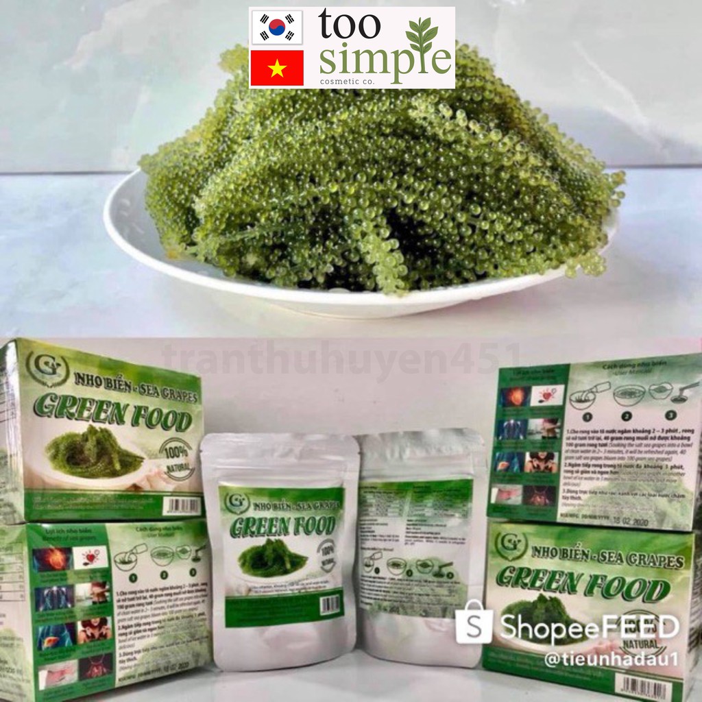 Rong nho tách nước Green Food - hàng chính hãng (1 gói 40gram)