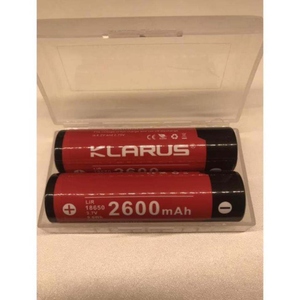 Pin sạc Klarus 18650 dung lượng 2600mAH có mạch bảo vệ