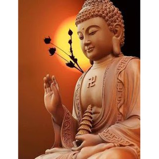 Tranh đính đá toàn bộ tự làm-Tranh phật tổ như lai