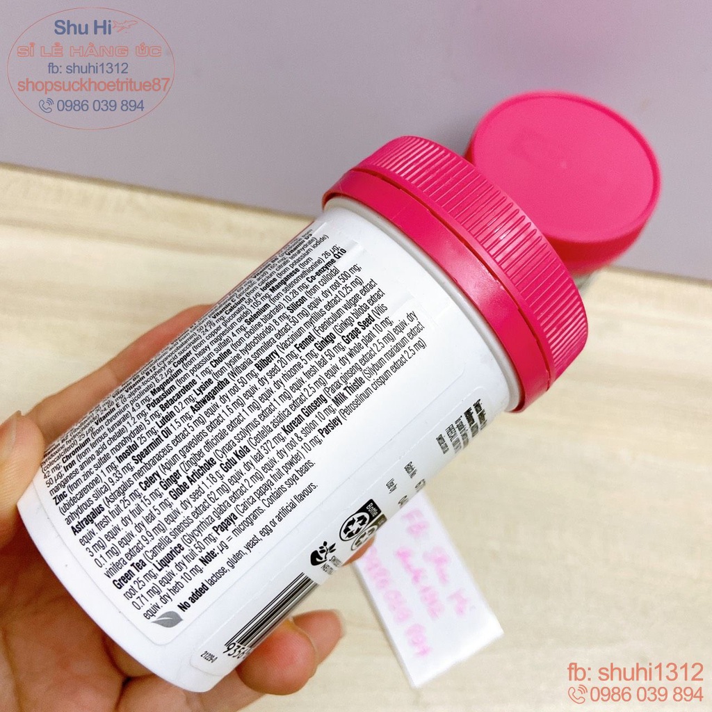 Vitamin tổng hợp cho phụ nữ từ 18 đến 50 tuổi multivitamin for women, swisse women’s ultivite multivitamin 60 viên úc