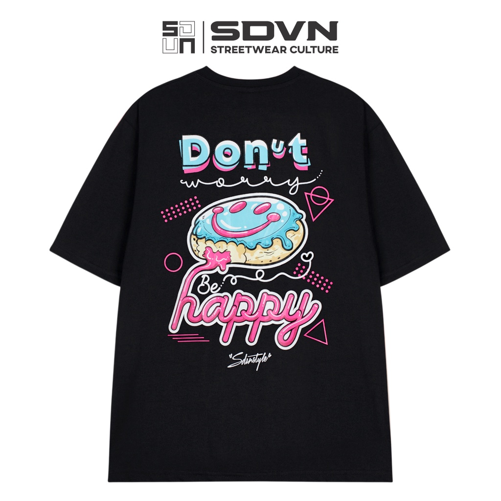 Áo Thun Unisex Nam Nữ Form Rộng Local Brand SDVN Donut Worry