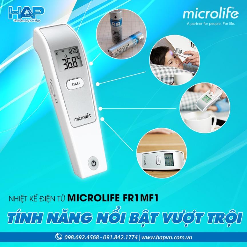 [Đo nhanh , Chính Xác Trong 1 Giây] Nhiệt kế hồng ngoại đo trán Microlife FR1MF1 - Hàng Thụy Sĩ