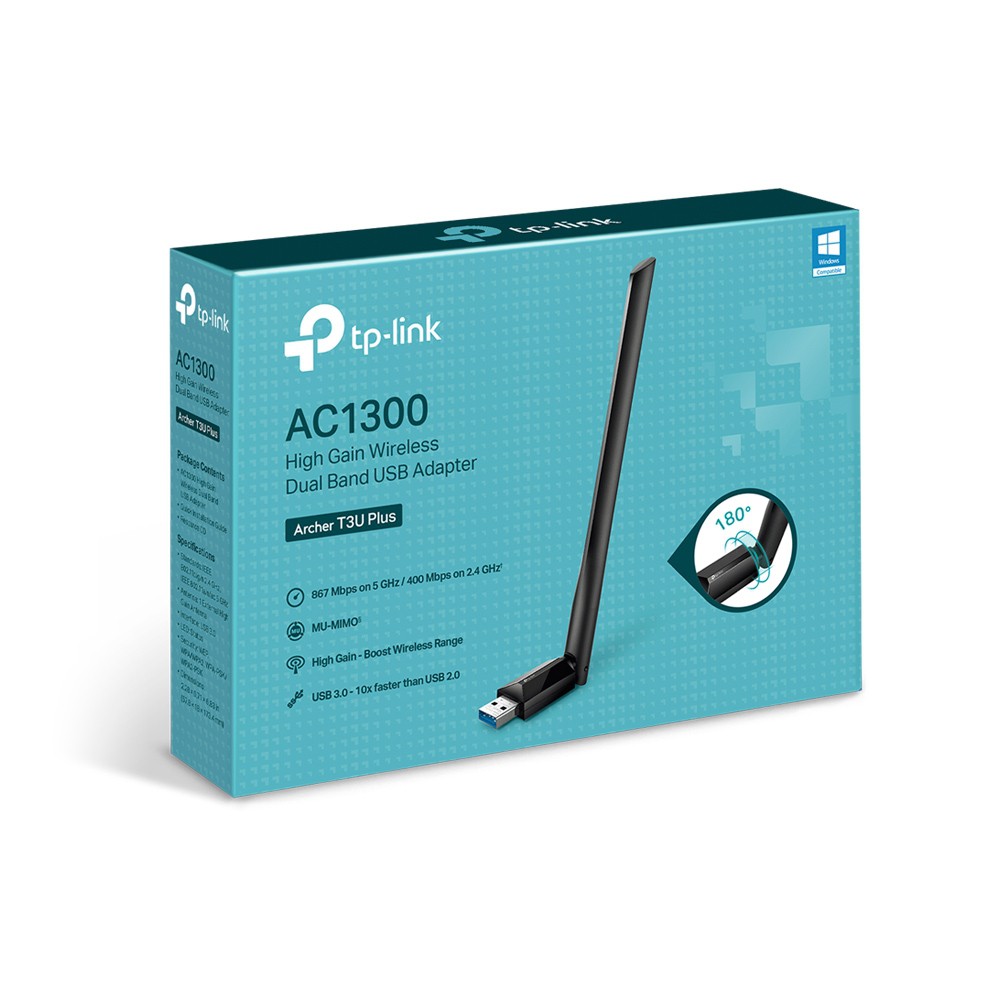 USB Wifi TP-Link Archer T3U Plus Dual Band AC1300Mbps - Hàng chính Hãng TP-Link Việt Nam