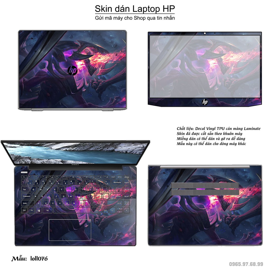 Skin dán Laptop HP in hình Liên Minh Huyền Thoại _nhiều mẫu 10 (inbox mã máy cho Shop)