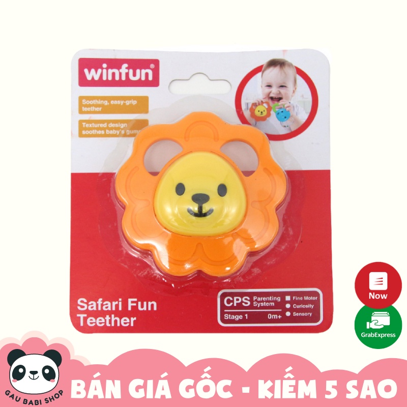 FREE SHIP !!! Đồ chơi gặm nướu cho bé hình sư tử màu cam Winfun 0164