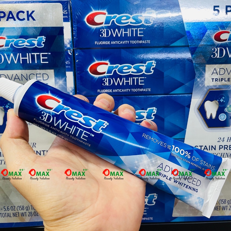 KEM ĐÁNH RĂNG CREST MỸ 158G - RĂNG CHẮC KHỎE - TRẮNG SÁNG - GIẢM NƯỚU VÀ HÔI MIỆNG