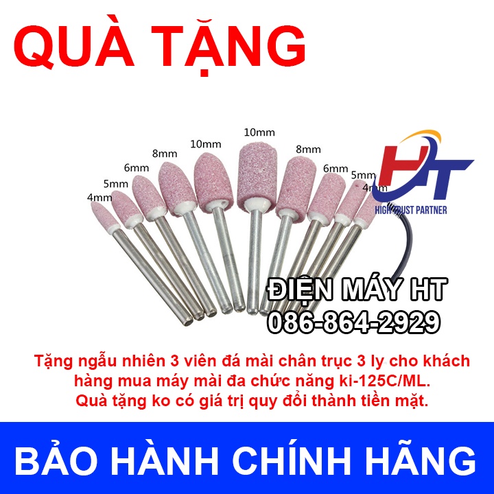 Máy mài bàn 2 đá ,cố định 2 đầu KINGTONY KI-125C/ML , có dây kèm mài dây ,dây đồng, đài loan