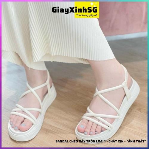 Sandal dây chéo nữ chất xịn, xăng đan hottrend, phong cách cá tính, siêu xinh, đế cao 4cm