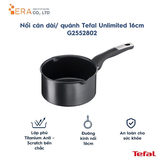 Nồi cán dài/ quánh Tefal Unlimited 16cm G2552802