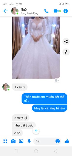 Áo cưới tùng vi tính ren phủ