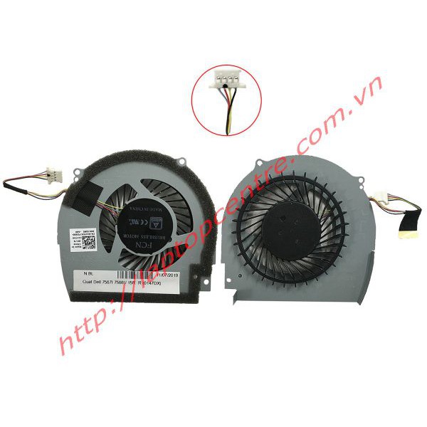 Thay Quạt tản nhiệt Laptop Dell Inspiron 7000 7566 7567 0147DX 0NWW0W CPU + GPU mới