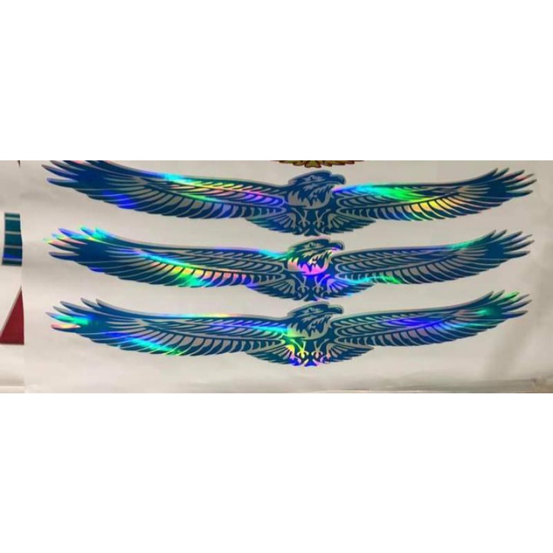 Tem đại bàng pq bảy màu lấp lánh dán trang trí xe tải, Tem dai bang, Tem dai bang phan quang, Tem xe tải, Tem xe ô tô