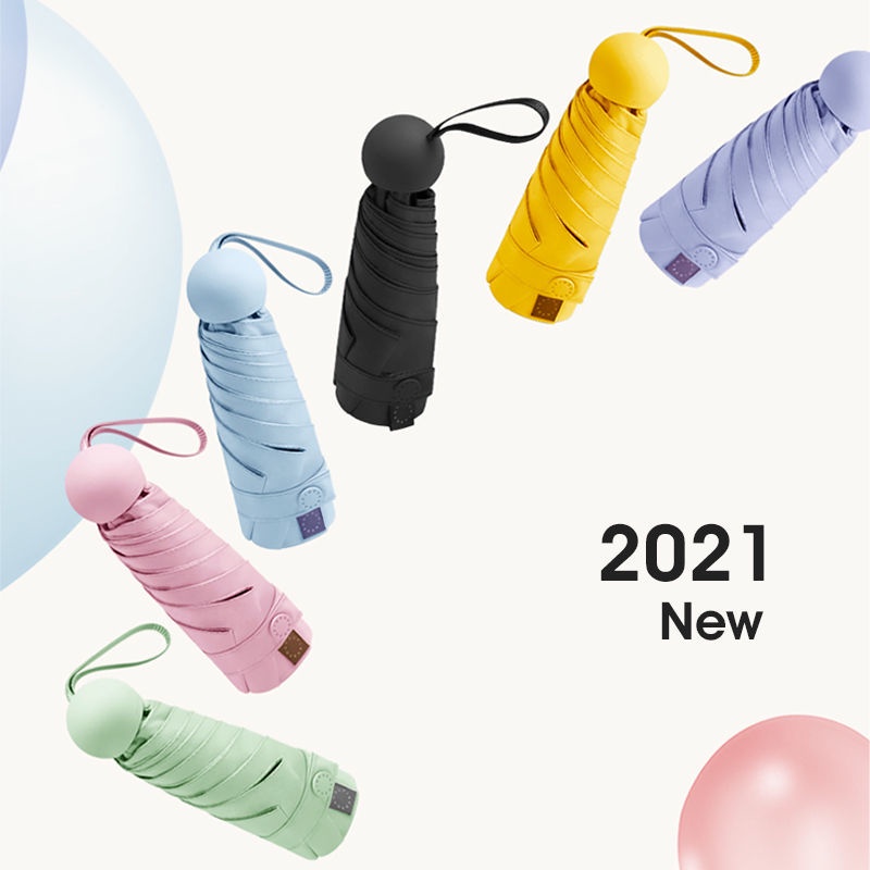 Beneunderpink Dù Gấp Chống Tia UV Họa Tiết Hoạt Hình Dễ Thương Bắt Mắt