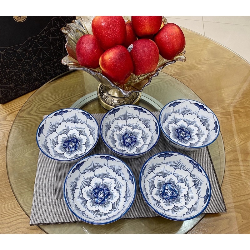 Tô Sứ In Hoa Xanh Cao Cấp Size 6