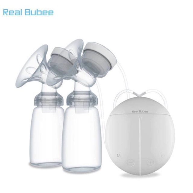 Máy hút sữa điện đôi Real Bubee ( Có chế độ massa kích sữa, Hút êm ái như em bé bú )