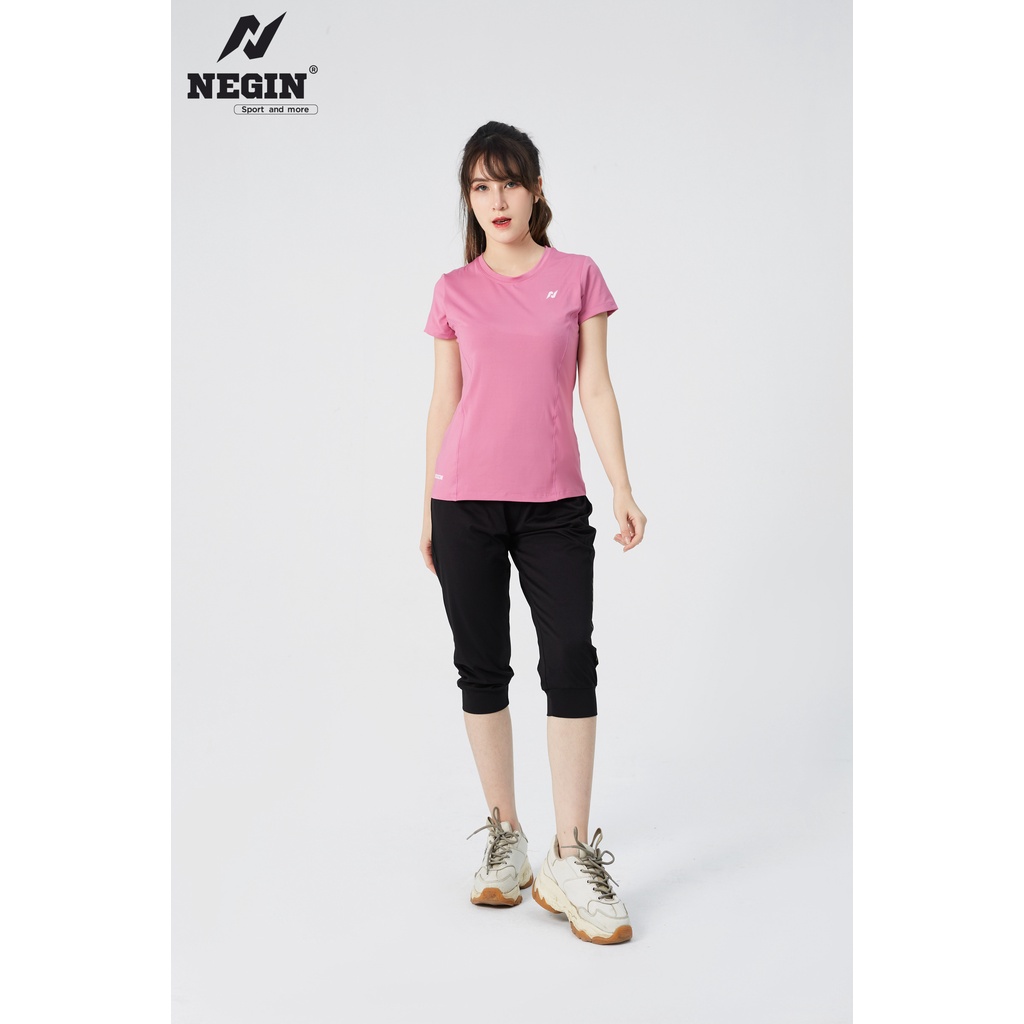 Áo Thun T-Shirt Nữ Thiết Kế Cổ Tròn Ngắn Tay Form Ôm Body, Chất Vải Co Giãn Thoáng Mát AN348W | BigBuy360 - bigbuy360.vn