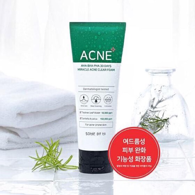 [Chính Hãng] Sữa Rửa Mặt Cho Da Mụn Some By Mi Acne AHA-BHA-PHA Clear Foam Fullsize 100ml | BigBuy360 - bigbuy360.vn