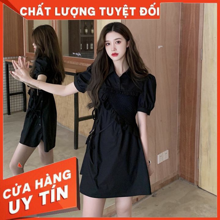 Đầm đen huyền bí cho các nàng thơ 2021 với thiết kế đầm ngắn trẻ trung