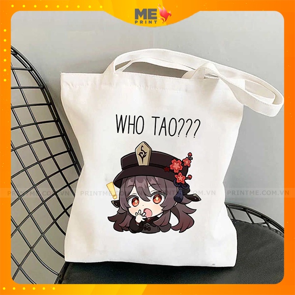 Túi tote game Genshin Impact, túi vải canvas anime in hình nhân vật game nhiều mẫu tại PrintME Shop