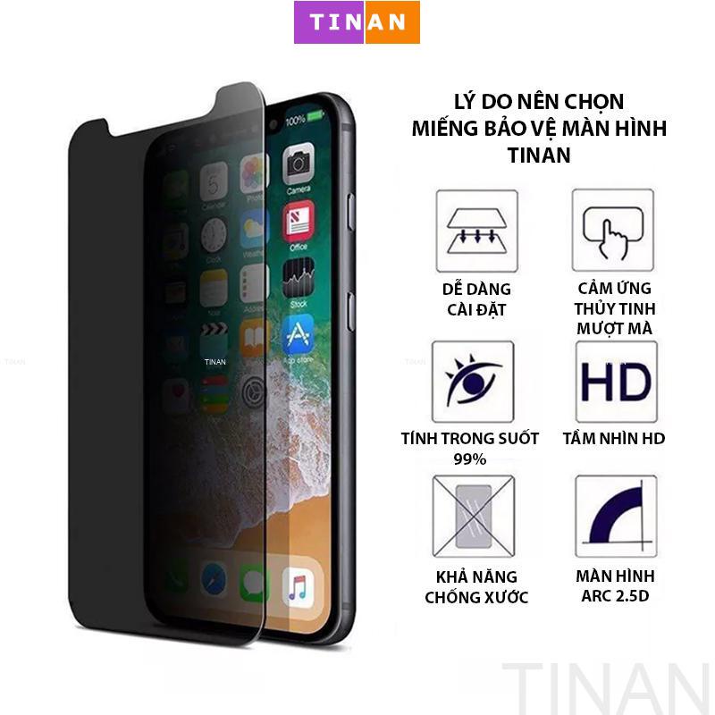Kính Cường Lực Bảo Vệ Màn Hình HD Điện Thoại Quả Táo, Miếng Dán Màn Hình IP Chống Nhìn Trộm