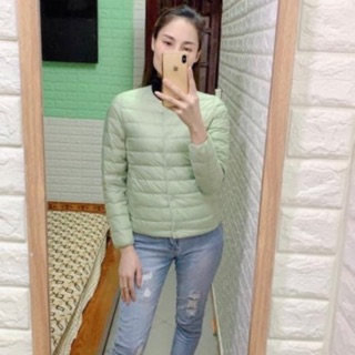 Áo lông vũ cổ tròn siêu nhẹ