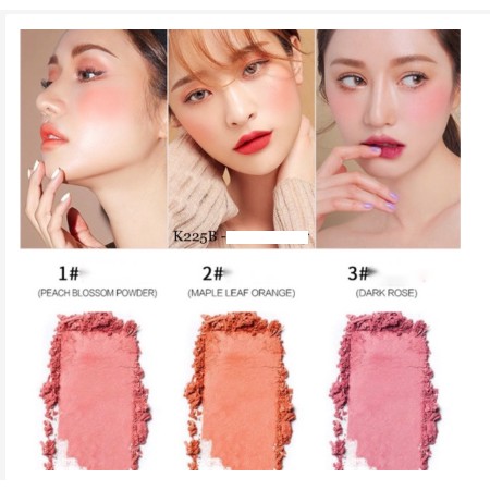 Má Hồng 3 Màu Cực Sang Chảnh Kaxier Blusher (+Tặng Cọ)