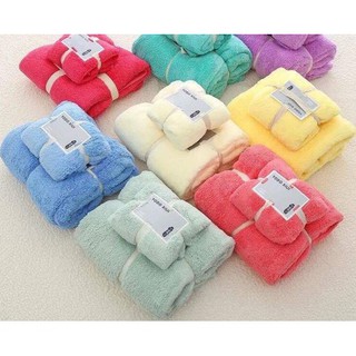 Bộ Set 2 Khăn Lông Cừu Hàn Quốc