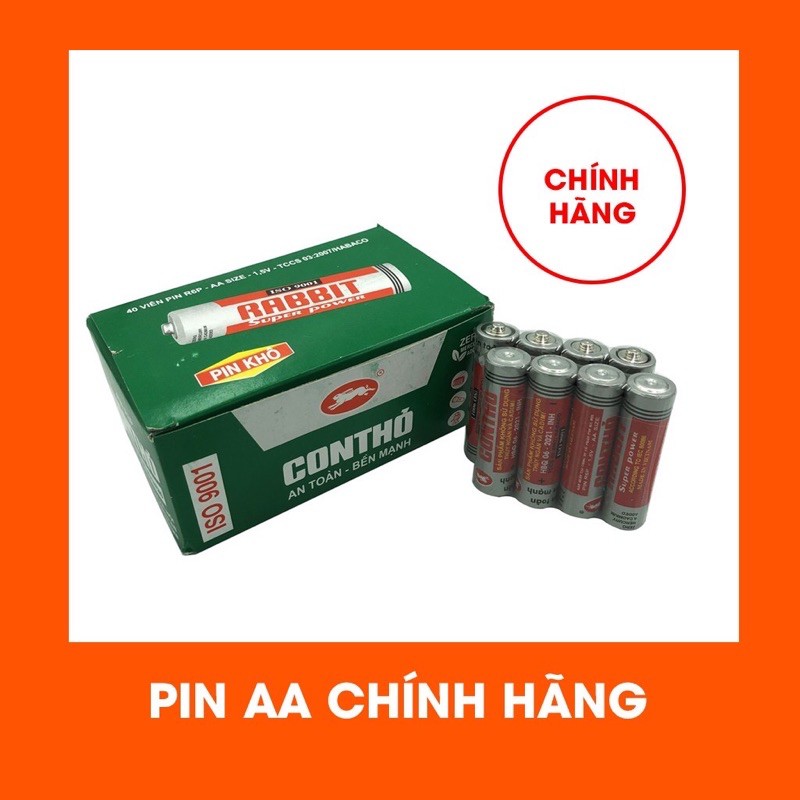 40 Viên Pin Tiểu AA 1.5V - Pin Con Thỏ - Pin Rabbit