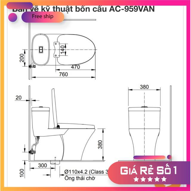 Bồn cầu INAX AC 959VAN chính hãng