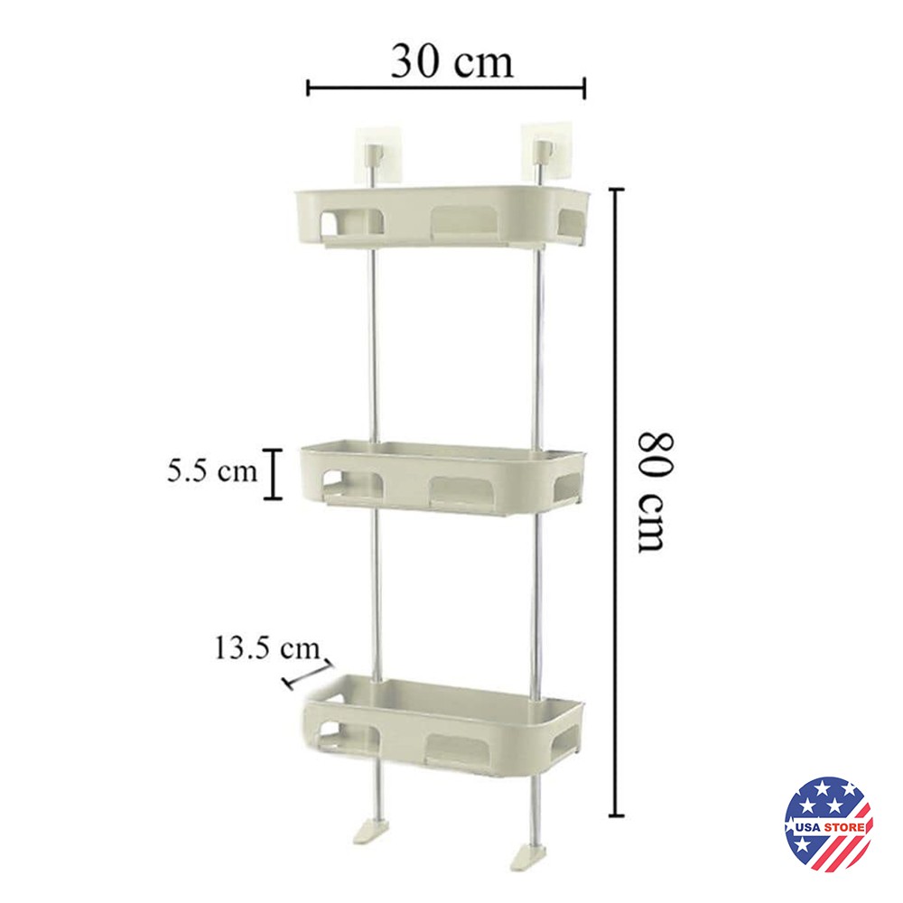 Dàn Kệ Nhựa Cao Cấp K6 Loại 2 / 3 Tầng Để Trên Nắp Bồn Cầu (Mới Về)