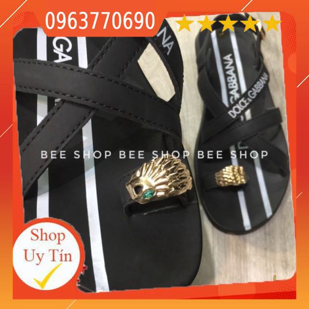 Dép quai hậu DG da bò đế cao su - Dép sandal DG nam - Dép xỏ ngón - Bee Shop