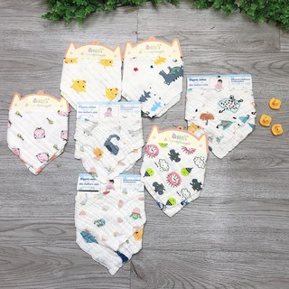 Sét 2 Yếm Xô Organic 6 Lớp Cho Bé lamme4.0