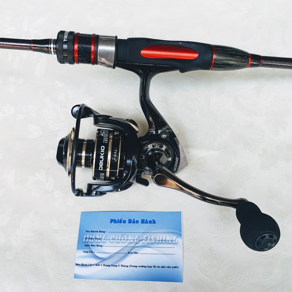 Bộ Cần Câu Lure Máy Đứng Craphite Leader Ymerbor  Siêu Rẻ  Bộ Cần lure cá lóc