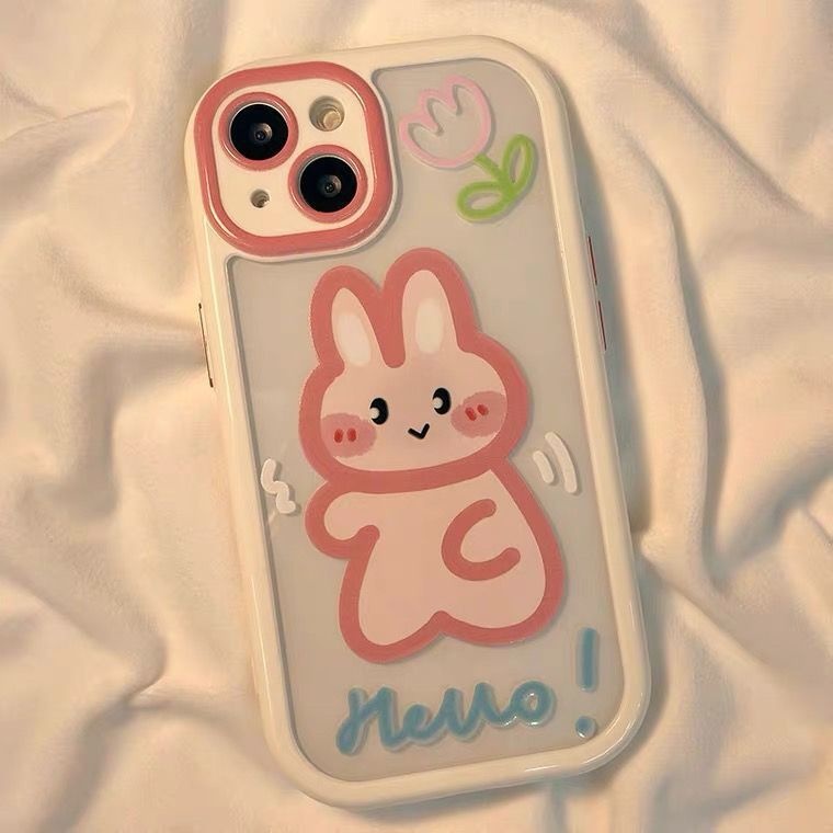 Ốp Điện Thoại Họa Tiết Cá Sấu / Thỏ Doodle Dễ Thương Cho iPhone 12 13 11 Pro Max X Xs Max Xr fuytb4