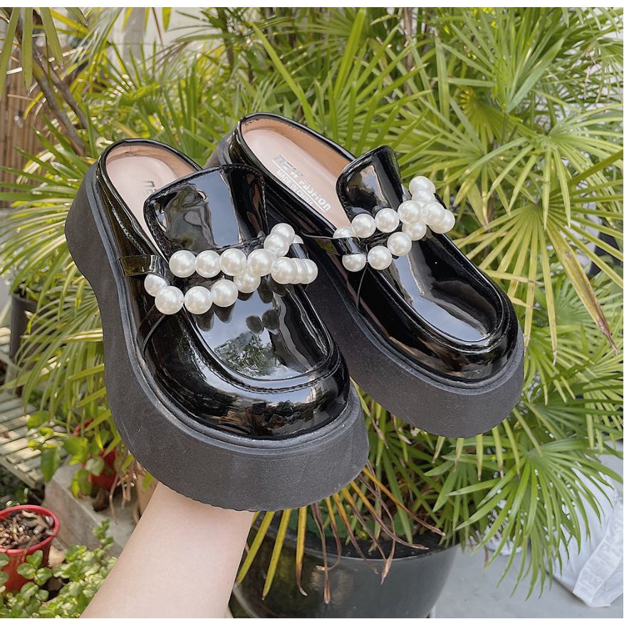 Giày sục nữ đế cao 4cm kiểu Hàn đế dày Ulzzang - US383