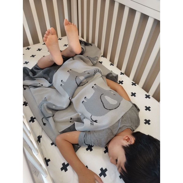 Chăn Dệt Kim Xuất Hàn Cao Cấp Trẻ Em Dùng Nôi Cũi, Chăn Ngủ Trưa Văn Phòng