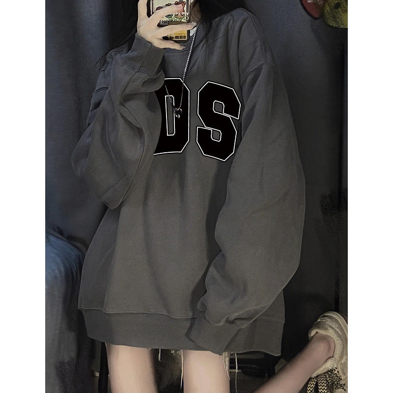 NRVP Áo Thun Tay Dài Oversize In Họa Tiết Phong Cách Hàn Quốc Thời Trang Cho Nam Và Nữ