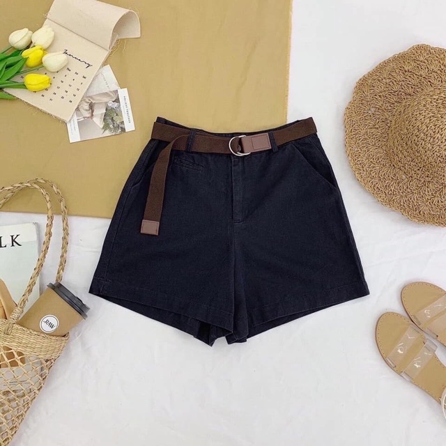 Quần đùi shorts chất kaki jean kèm dây nịt, hình thật chụp sàn | BigBuy360 - bigbuy360.vn