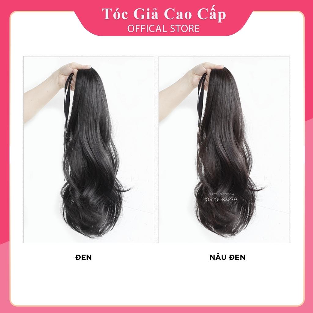 Tóc giả cột xoăn ngắn 35cm, DH16, Sợi tơ đẹp
