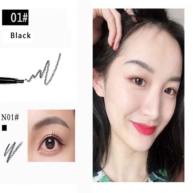 Chì kẻ lông mày thiết kế 2 đầu có cọ tự động xoay để trang điểm | BigBuy360 - bigbuy360.vn