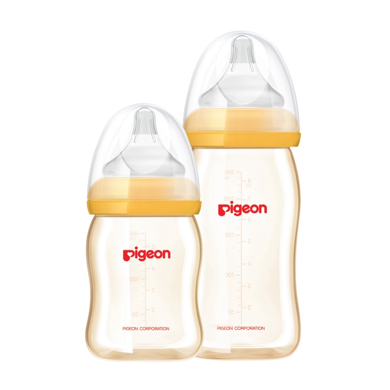 Bình sữa cổ rộng PPSU Plus Pigeon 160ml/ 240ml