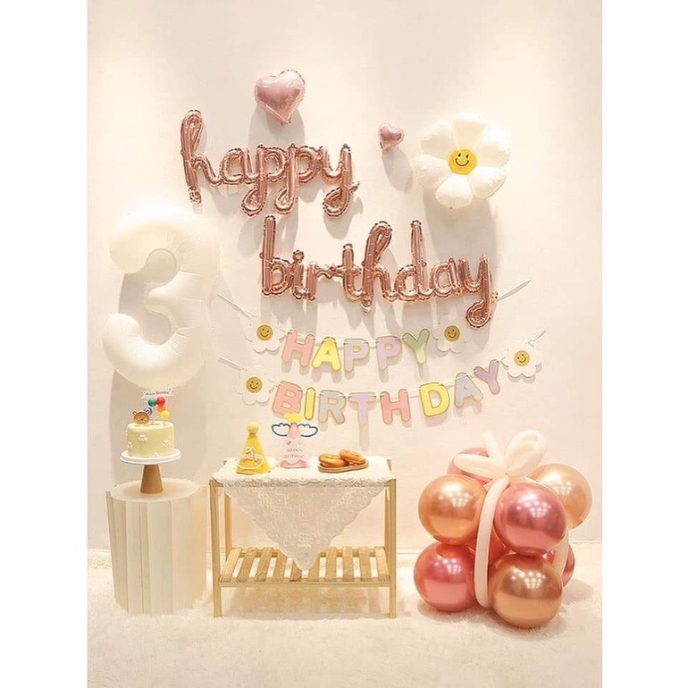 Bóng chữ Happy birthday liền kiểu mới trang trí sinh nhật