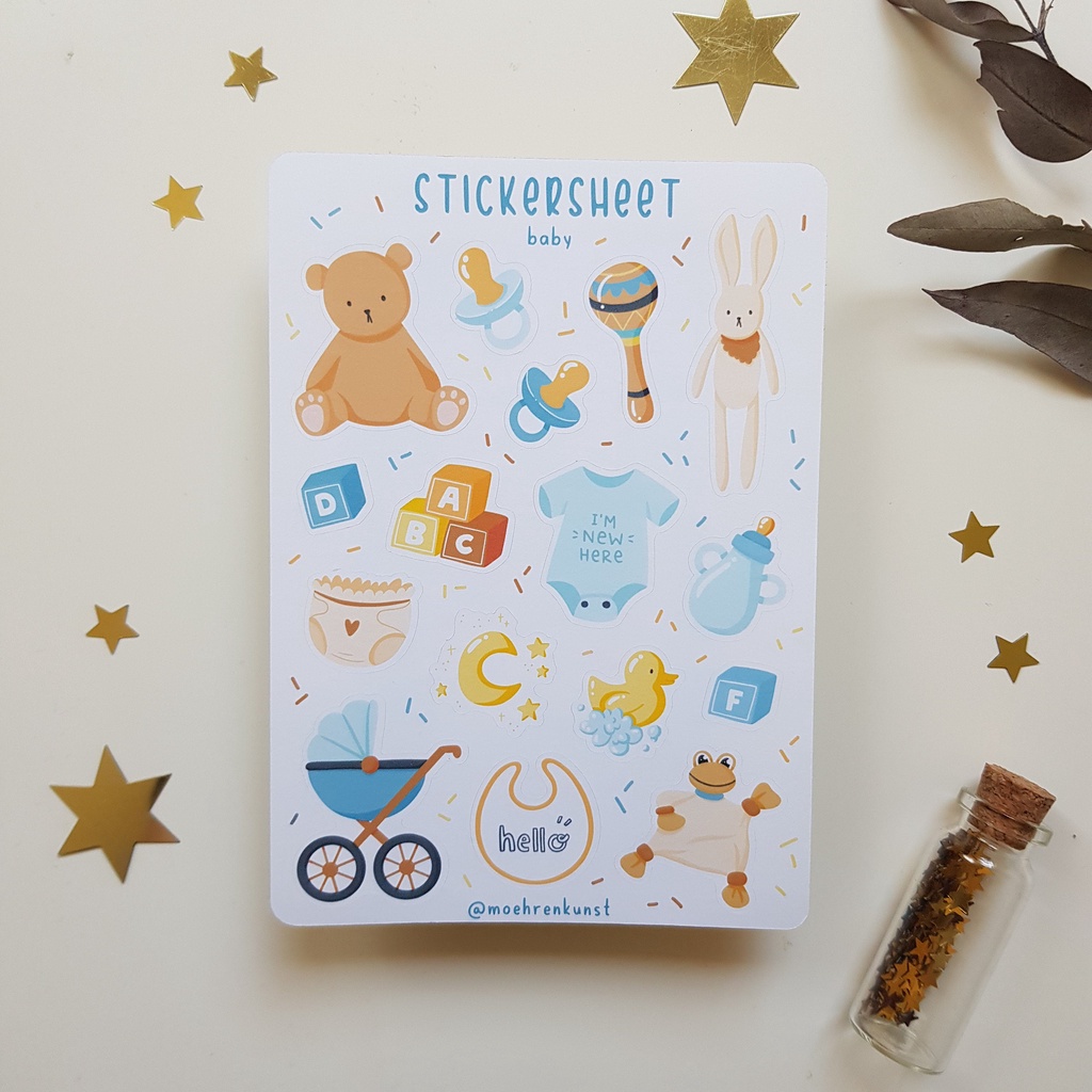 Sticker Sheet Chủ Đề: Baby - Chuyên dán sổ | Bullet Journal Stickers, Daily Sticker, Sticker Thời Tiết