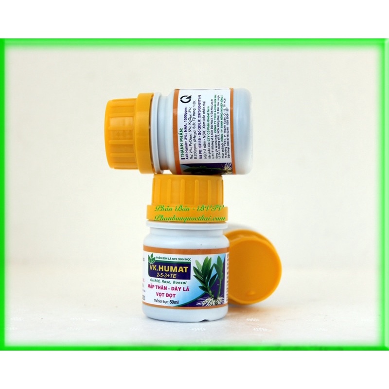 Phân Làm Mập Cây VK HUMAT – Mập Thân – Dày Lá – Vọt Đọt Chính hãng,Chai 50ml